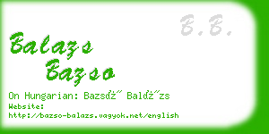balazs bazso business card